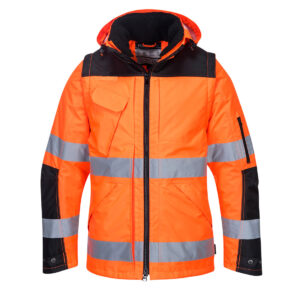 Hi-Vis 3-in-1 Contrast Winter Pro Jacket Orange/Black